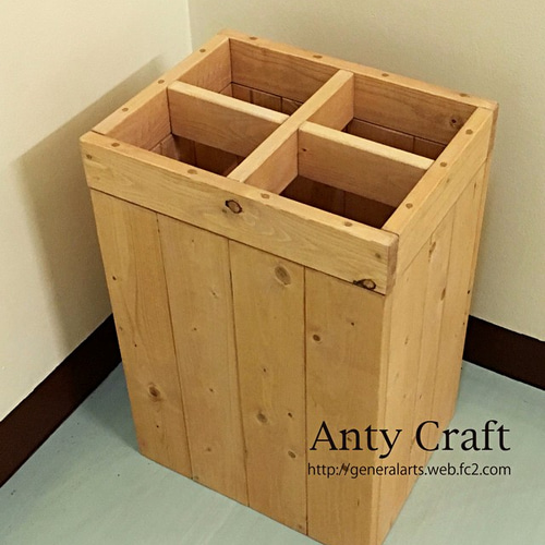 サイズオーダー可】【引取可能】無垢材 アンティーク風傘立て LO/LO