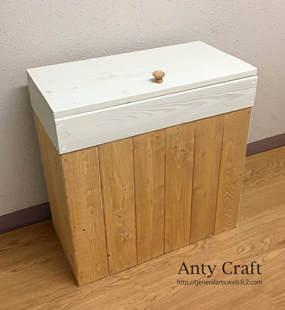 大型のゴミ箱 70L対応 ハンドメイド アンティーク風
