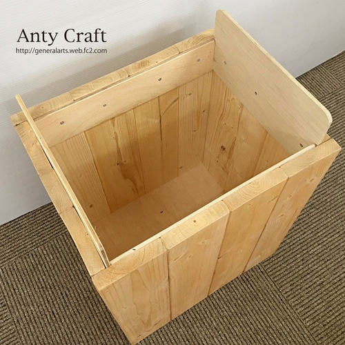 引取可能】ゴミ箱 45L対応 ハンドメイド アンティーク風ダストボックス