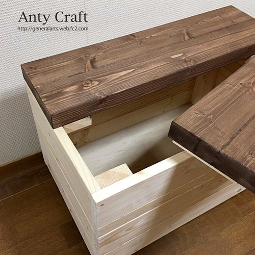 サイズオーダー可】【引取可能】無垢材 キャスター付おもちゃ収納 収納