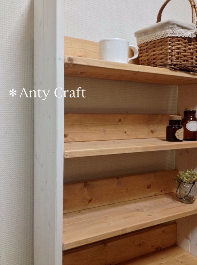 【サイズオーダー可】【引取可能】5段飾り棚 DVD収納 本棚 幅60cm LO/W 完成品