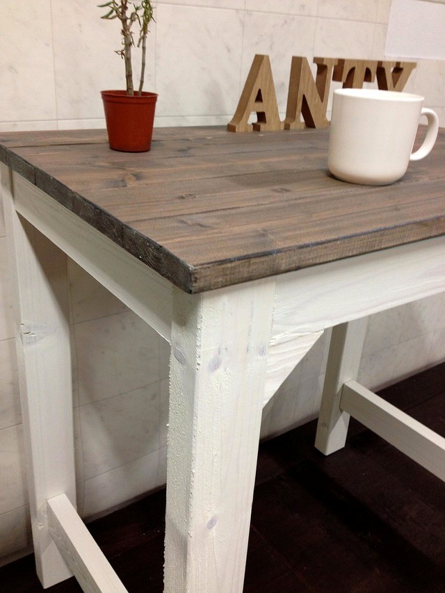 【引取可能】作業台（棚無し） キッチン台 PC台 幅70cm UN/Ｗ 完成品