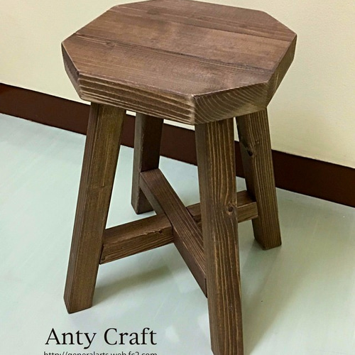サイズオーダー可】【引取可能】無垢材 ハンドメイド 木製スツール AW