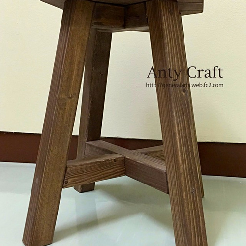 サイズオーダー可】【引取可能】無垢材 ハンドメイド 木製スツール AW