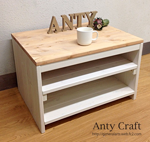 【サイズオーダー可】【引取可能】無垢材 TV台 ソファテーブル PC台 幅60cm LO/W 完成品