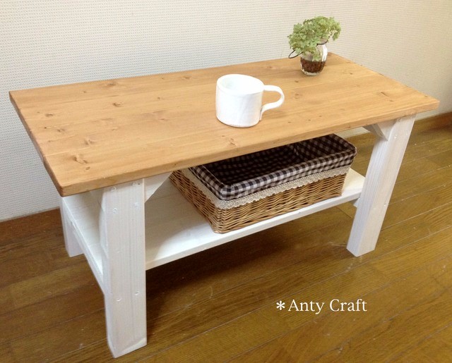 【サイズオーダー可】【引取可能】無垢材 ソファテーブル PC台 コーヒーテーブル 幅78cm LO/W 完成品