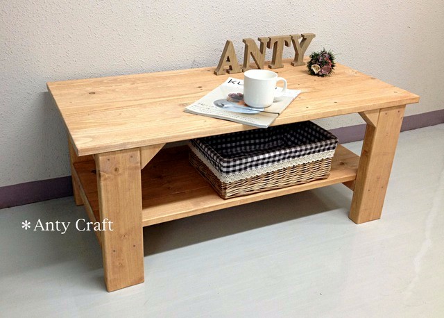 【サイズオーダー可】【引取可能】無垢材 ソファテーブル PC台 コーヒーテーブル 幅90cm LO/LO 完成品