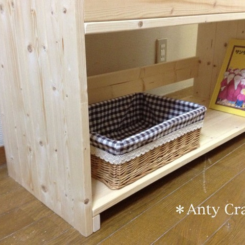 サイズオーダー可】【引取可能】無垢材 絵本棚（面出し4段+棚1段）幅