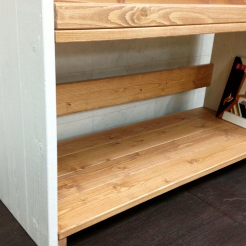 サイズオーダー可】【引取可能】無垢材 絵本棚（面出し4段+棚1段）幅