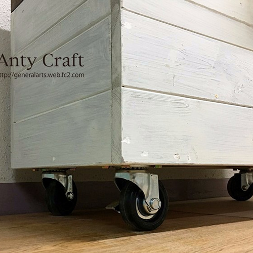 サイズオーダー可】【引取可能】無垢材 キャスター付おもちゃ収納 収納