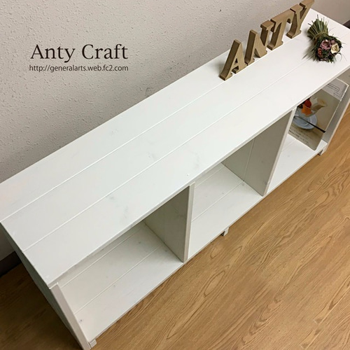 サイズオーダー可】【引取可能】横型3列収納棚 幅110cm W/W 完成品