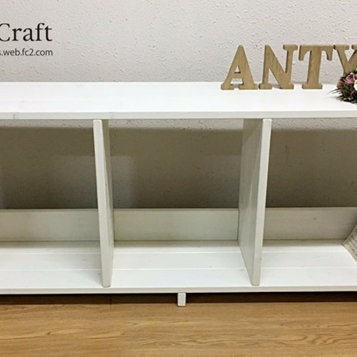 サイズオーダー可】【引取可能】横型3列収納棚 幅110cm W/W 完成品