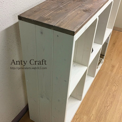 オープンラック 3列×2段の収納棚 本棚 飾り棚 間仕切り UN/W 幅87cm  