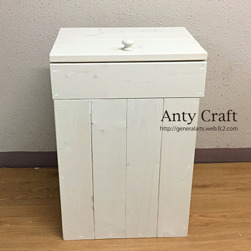 ゴミ箱 45L対応 ハンドメイド アンティーク風ダストボックス W ゴミ箱 45L対応 ハンドメイド アンティーク風ダストボックス W