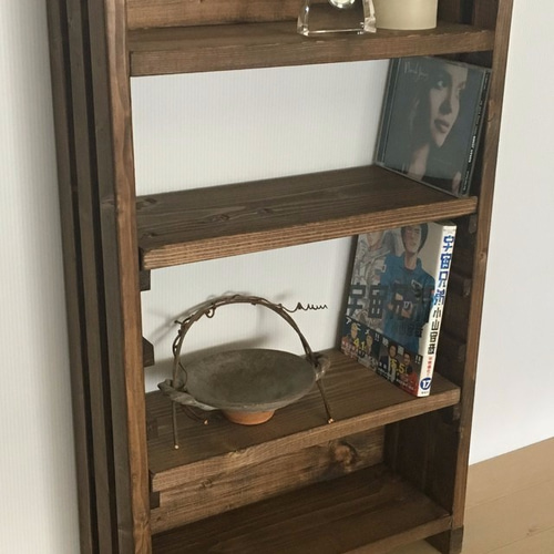 サイズオーダー可】【引取可能】可動棚付き収納棚 本棚 CDラック