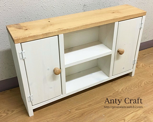 【サイズオーダー可】【引取可能】無垢材　トイレ収納棚　目隠し扉2枚付きで便利！ サイズオーダー可】【引取可能】無垢材 トイレ収納棚 目隠し扉2枚付き