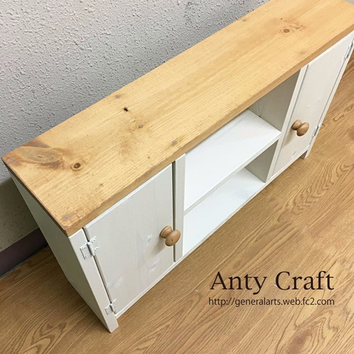 サイズオーダー可】【引取可能】無垢材 トイレ収納棚 目隠し扉2枚付き