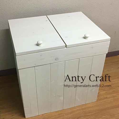 分別ゴミ箱 45L×2袋対応 ハンドメイド アンティーク風ダストボックス 分別ゴミ箱 45L×2袋対応 ハンドメイド アンティーク風