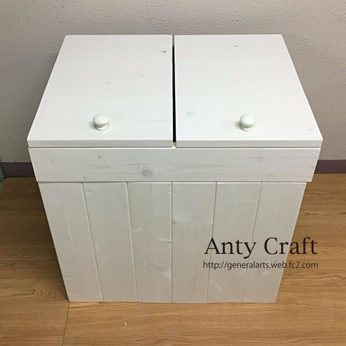 分別ゴミ箱 45L×2袋対応 ハンドメイド アンティーク風