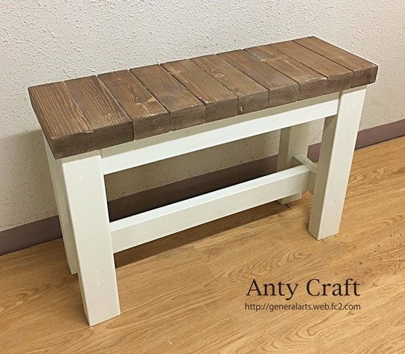 【NEW】【サイズオーダー可】【引取可能】無垢材 コンパクトな木製ベンチチェア 幅63cm UN/W