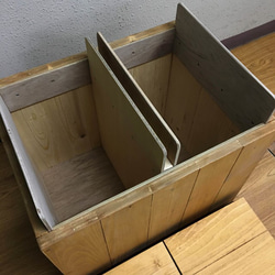 【NEW】分別ゴミ箱 20L×2袋対応 ハンドメイド アンティーク風ダストボックス LO/LO　 2枚目の画像