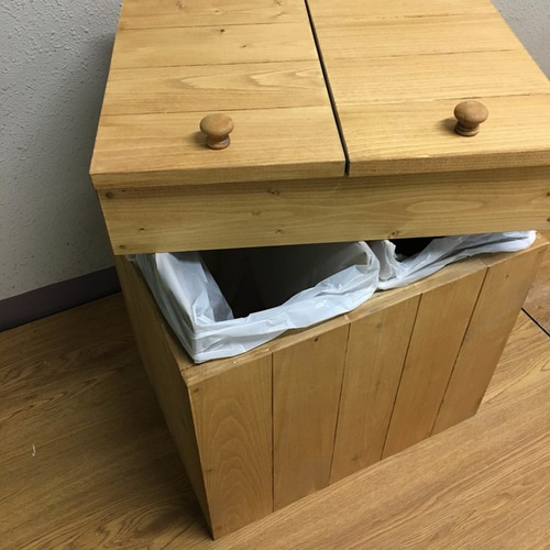 NEW】【引取可能】分別ゴミ箱 20L×2袋対応 ハンドメイド アンティーク