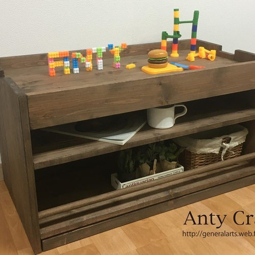 アトリエテーブル 棚1枚タイプ 作業台 店舗什器 幅120cm （3段