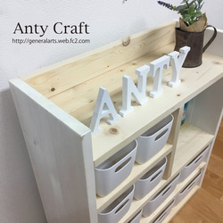 【サイズオーダー可】【引取可能】キッチン収納　スパイスラック　おもちゃ収納（収納ケース大6個＆小4個付） N/W 完成品 3枚目の画像