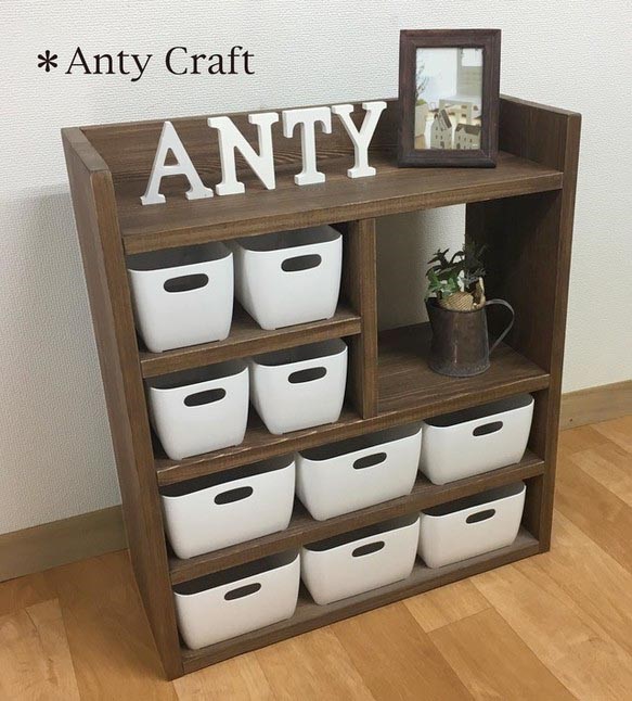 【サイズオーダー可】【引取可能】キッチン収納　スパイスラック　おもちゃ収納（ケース大6個＆小4個付） UN/UN 完成品