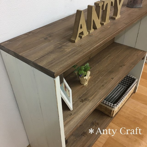 サイズオーダー可】【引取可能】2段収納棚 飾り棚 店舗什器 本棚 幅