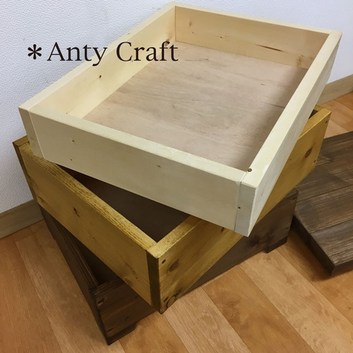 サイズオーダー可】【引取可能】無垢材 収納スツール 野菜ストッカー