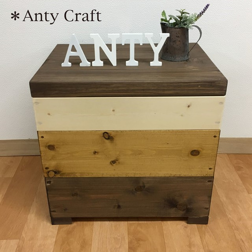 サイズオーダー可】【引取可能】無垢材 収納スツール 野菜ストッカー