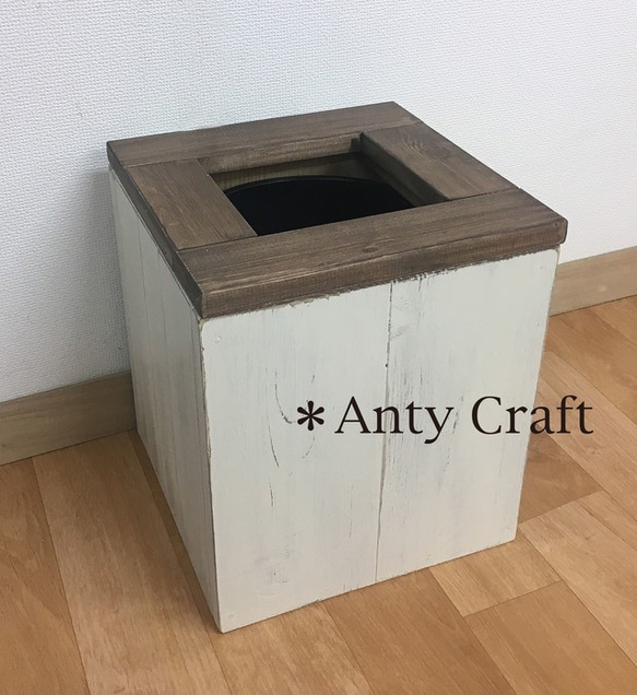 アンティーク　ゴミ箱？ NEW】アンティーク風ミニダストボックス ＊コンビニ袋対応