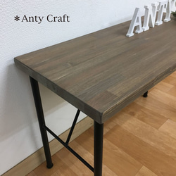 【NEW】　鉄脚スツール ソファテーブル サイドテーブル 幅60㎝ UN/BK 完成品 2枚目の画像