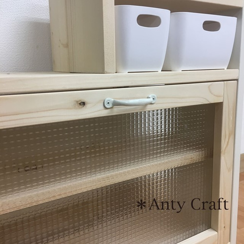 サイズオーダー可】【引取可】扉付きキッチン収納（ケース大1個＆小1個