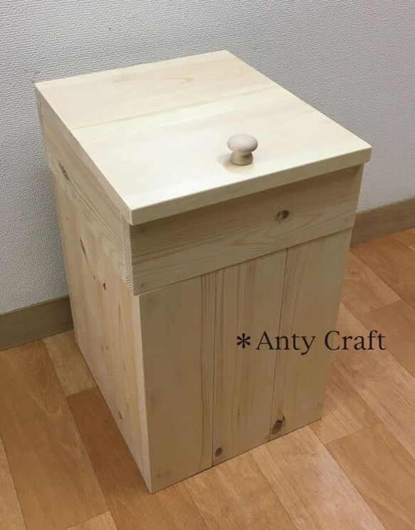 NEW】【引取可能】30L対応ゴミ箱 ハンドメイド アンティーク風