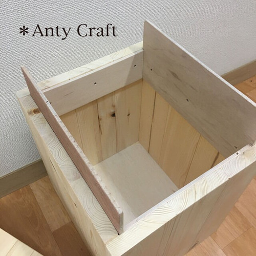 NEW】【引取可能】30L対応ゴミ箱 ハンドメイド アンティーク風