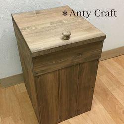大きい割引 NEW】30L対応ゴミ箱 アンティーク風ダストボックス ハンドメイド ごみ箱