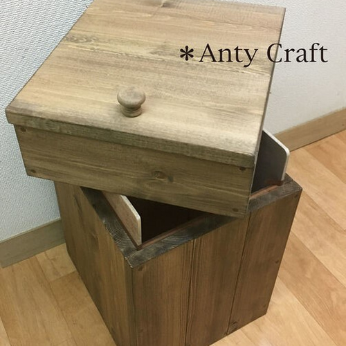 NEW】30L対応ゴミ箱 ハンドメイド アンティーク風ダストボックス NEW】30L対応ゴミ箱 ハンドメイド アンティーク風ダストボックス