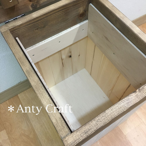 NEW】【引取可能】30L対応ゴミ箱 ハンドメイド アンティーク風