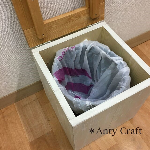 【NEW】アンティーク風ミニダストボックス  ＊コンビニ袋対応 ゴミ箱カバー LO/AW 3枚目の画像