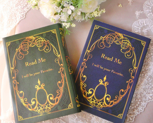 緑,青 6枚)アンティーク風ブックカバー：ペーパー ブックカバー hnrfxm