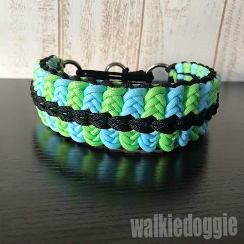パラコード手編み幅広首輪#513 中型犬〜超大型犬向き ハーフチョーク