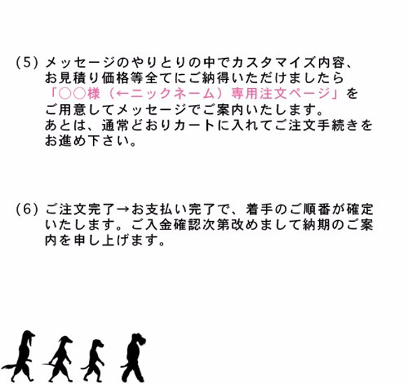 ！初めてのご注文必読！ ご注文の流れ ※詳細欄をよくお読み下さい 4枚目の画像