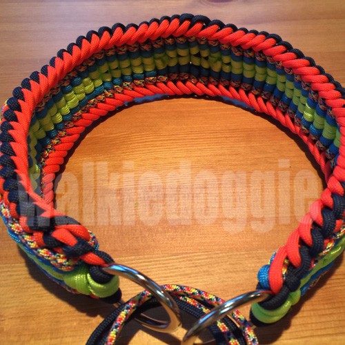 パラコード超幅広首輪#166 大型犬・超大型犬向き ハーフチョーク