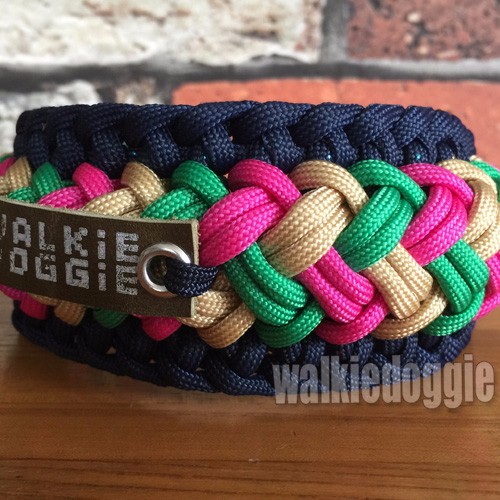 パラコード手編み幅広首輪#226 小型犬〜超大型犬向き ハーフチョークマーティンゲール