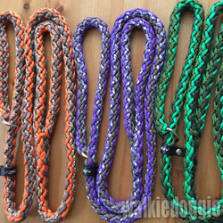 パラコードで編む丈夫でおしゃれな6カラースリップリード 大型犬〜超