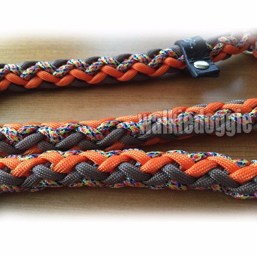 パラコードで編む丈夫でおしゃれな6カラースリップリード 大型犬〜超