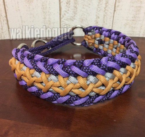 パラコード手編み幅広首輪#316 小型犬〜超大型犬向き ハーフチョークマーティンゲール