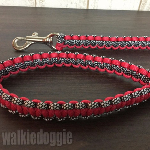 パラコード平編みショートリード#223 リード・首輪 Walkie Doggie